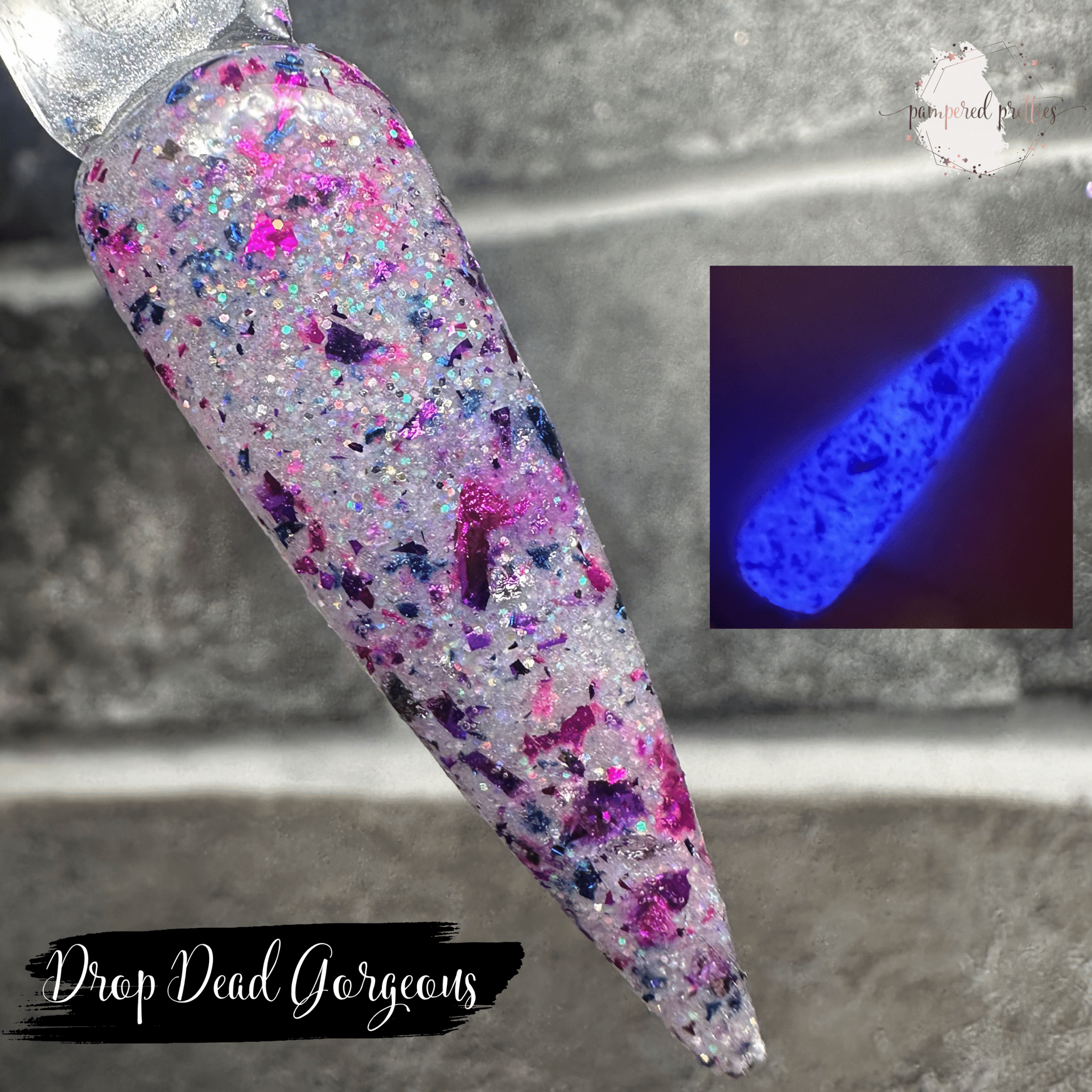 Drop Dead Gorgeous - Glow Foil Glitter Dip Powder - Pampered Pretties