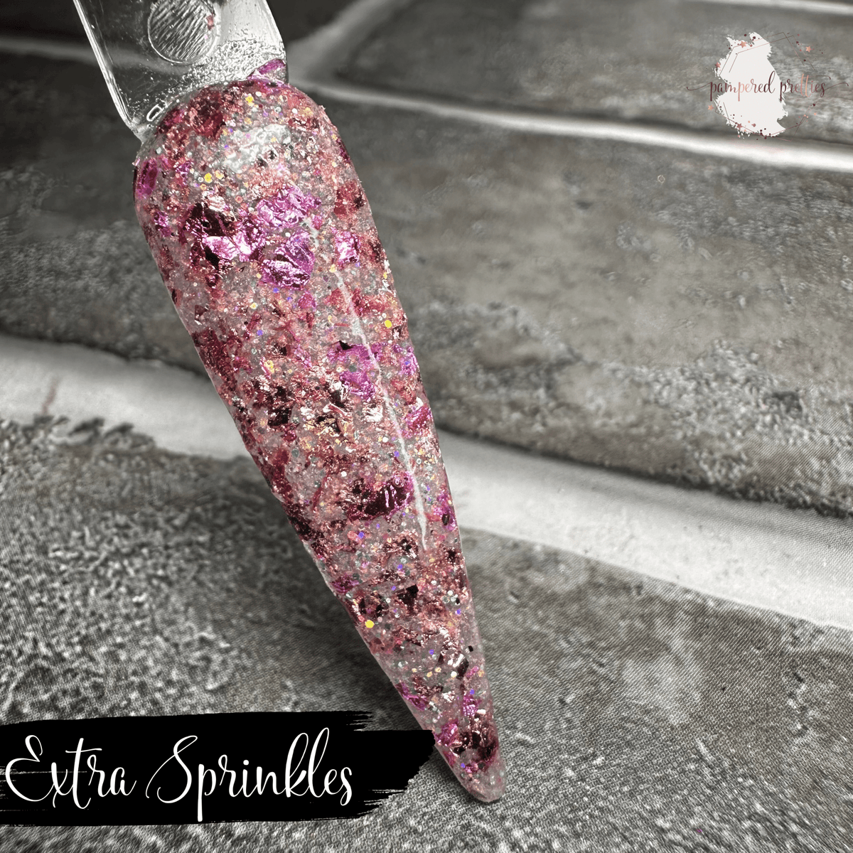 Extra Sprinkles - Glitter Foil Dip Powder - Pampered Pretties