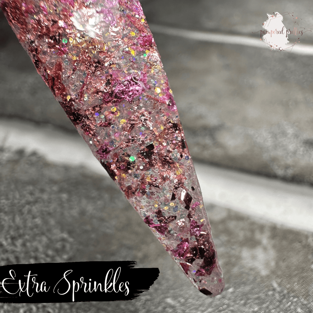 Extra Sprinkles - Glitter Foil Dip Powder - Pampered Pretties