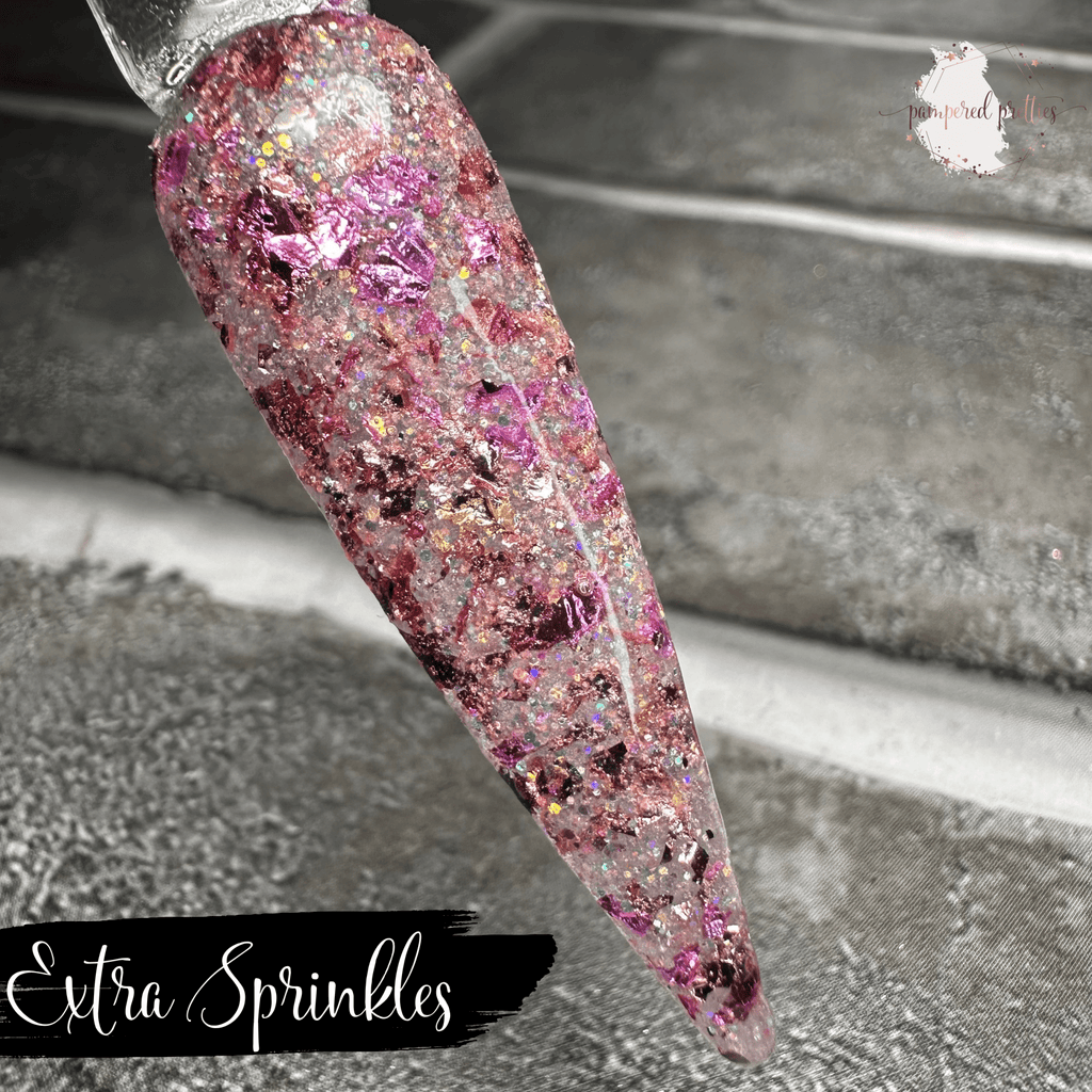 Extra Sprinkles - Glitter Foil Dip Powder - Pampered Pretties