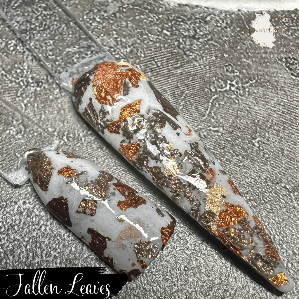 Fallen Leaves - Foil Flake Dip Powder - Pampered Pretties