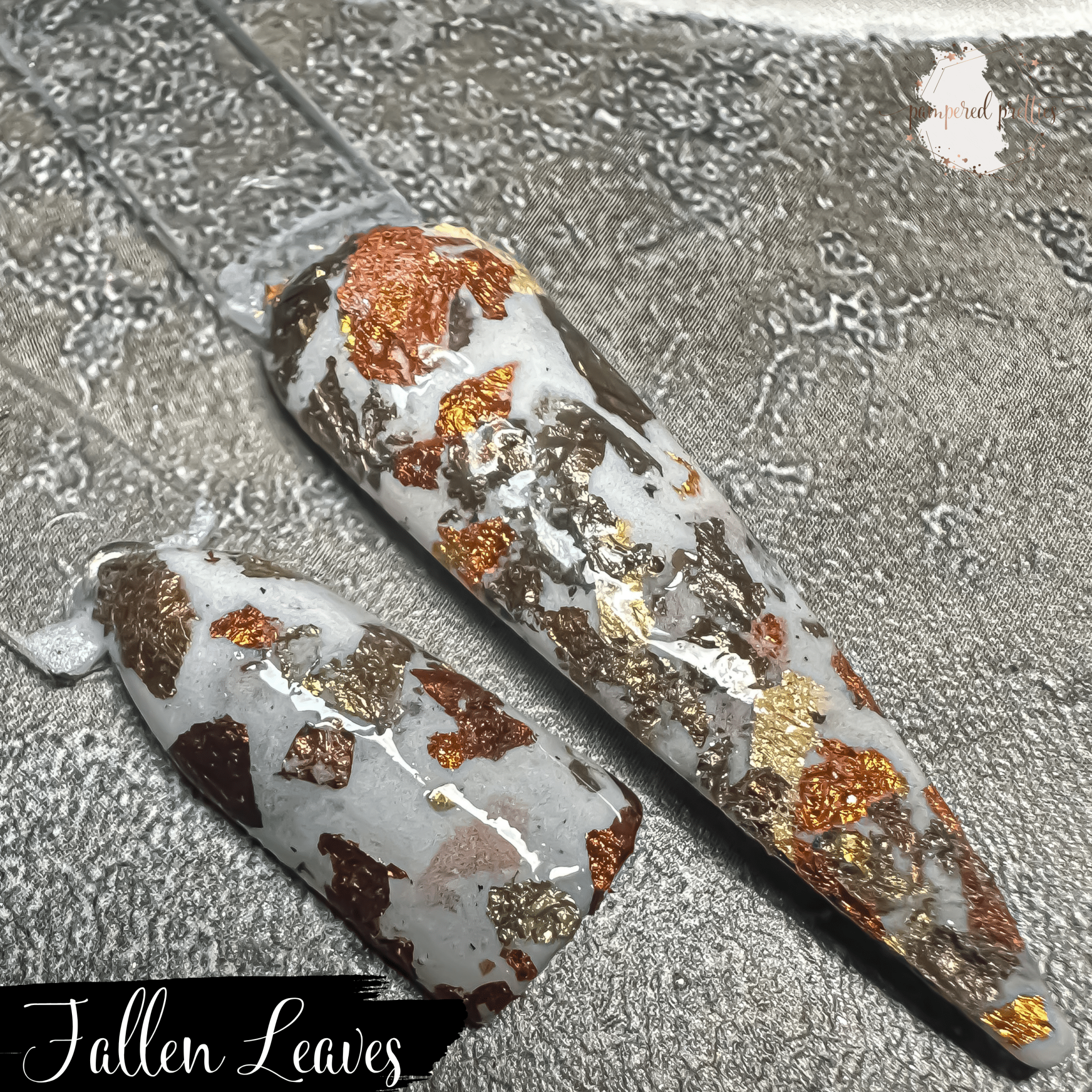 Fallen Leaves - Foil Flake Dip Powder - Pampered Pretties