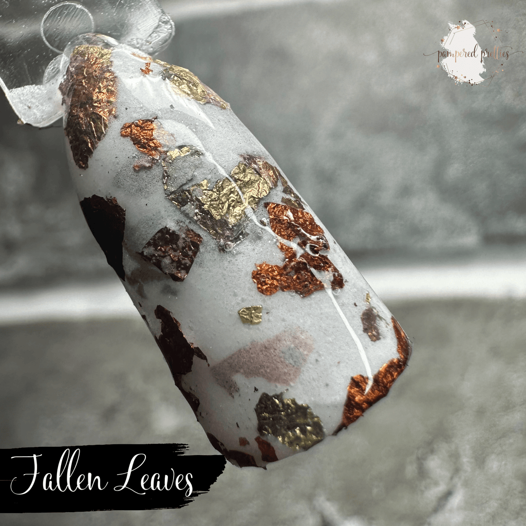 Fallen Leaves - Foil Flake Dip Powder - Pampered Pretties