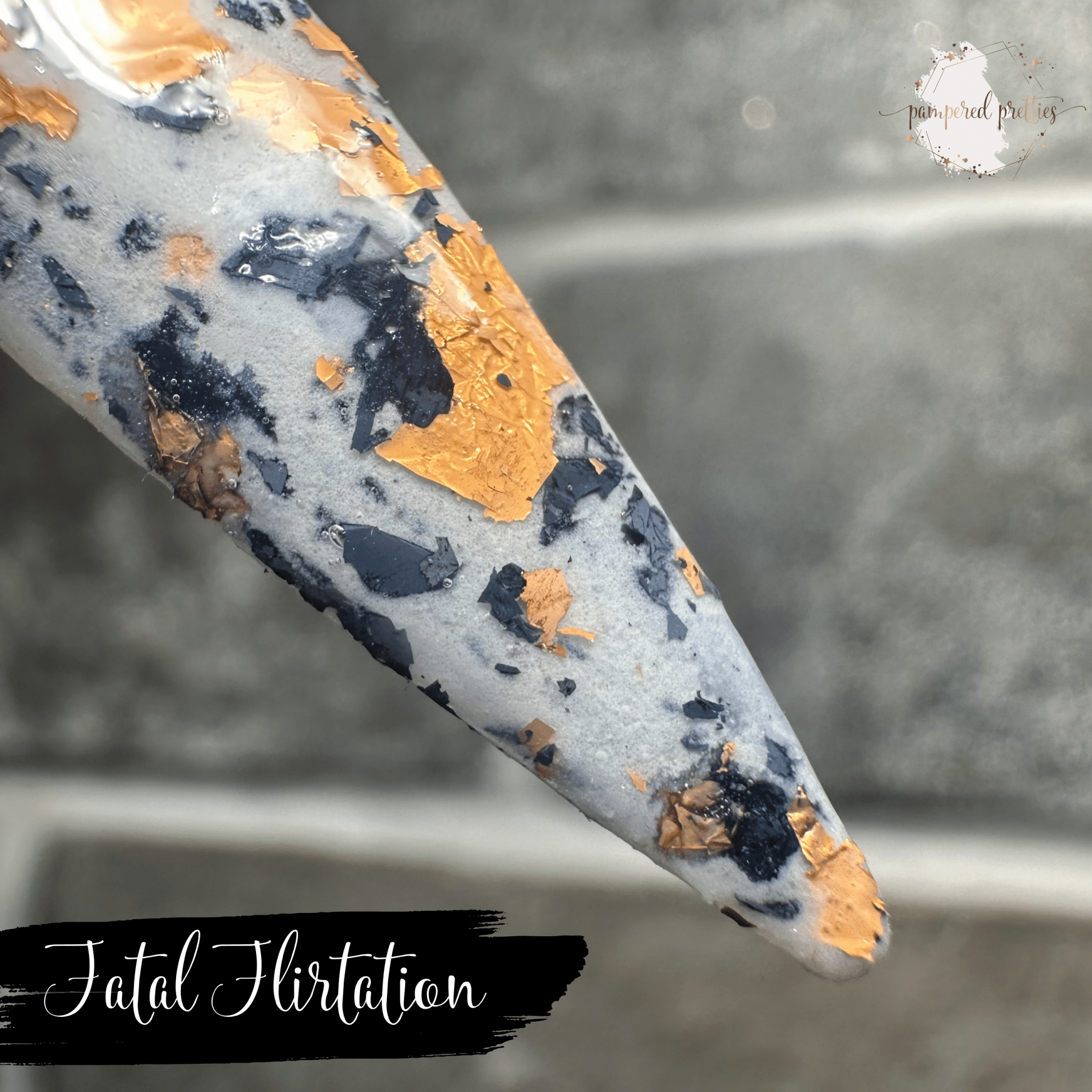 Fatal Flirtation - Foil Flakie Dip Powder - Pampered Pretties