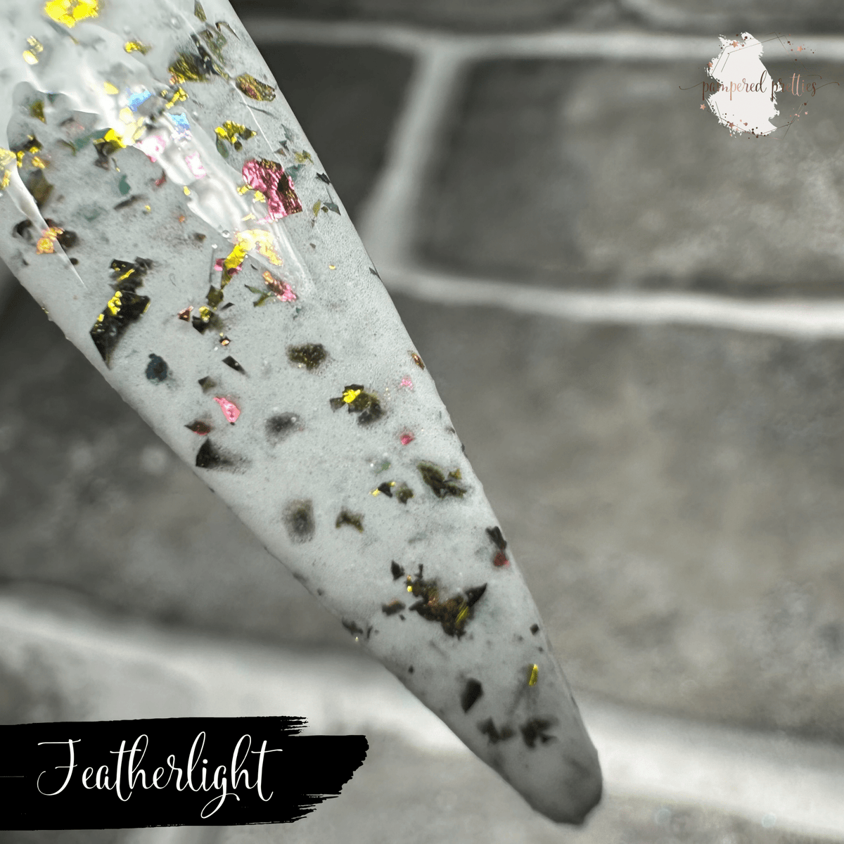 Featherlight - White Flakie Dip Powder - Pampered Pretties