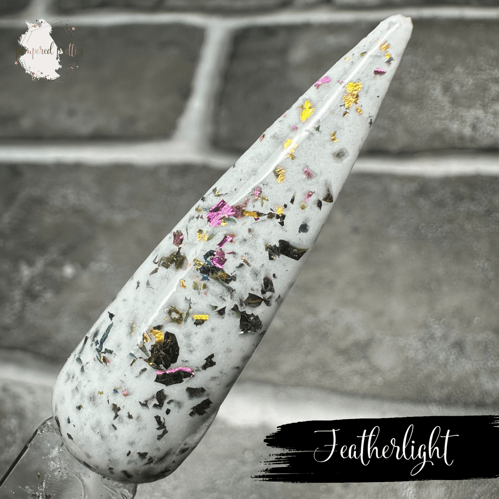 Featherlight - White Flakie Dip Powder - Pampered Pretties