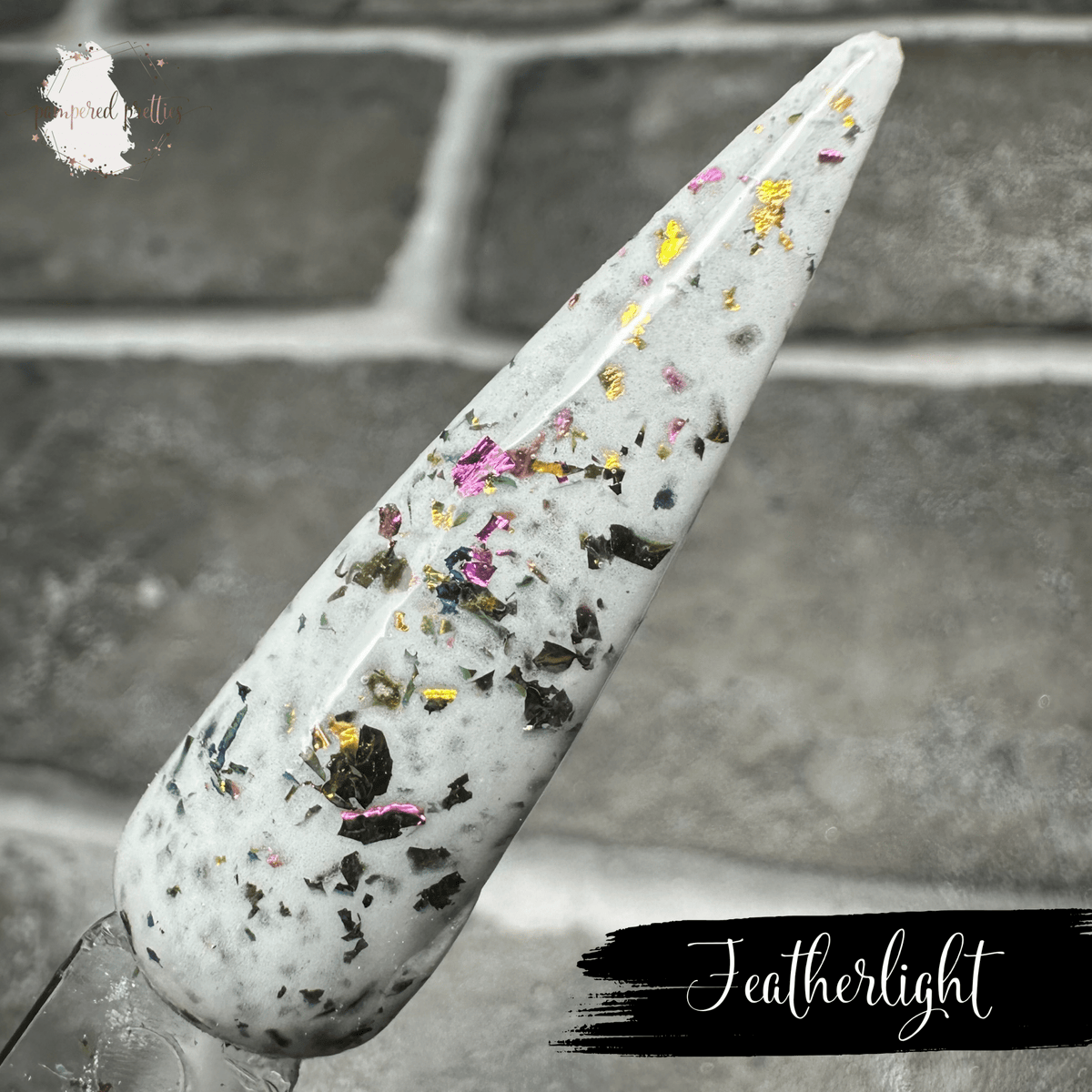 Featherlight - White Flakie Dip Powder - Pampered Pretties