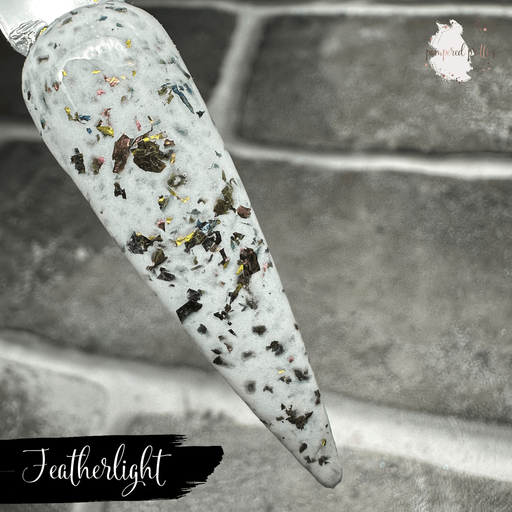 Featherlight - White Flakie Dip Powder - Pampered Pretties