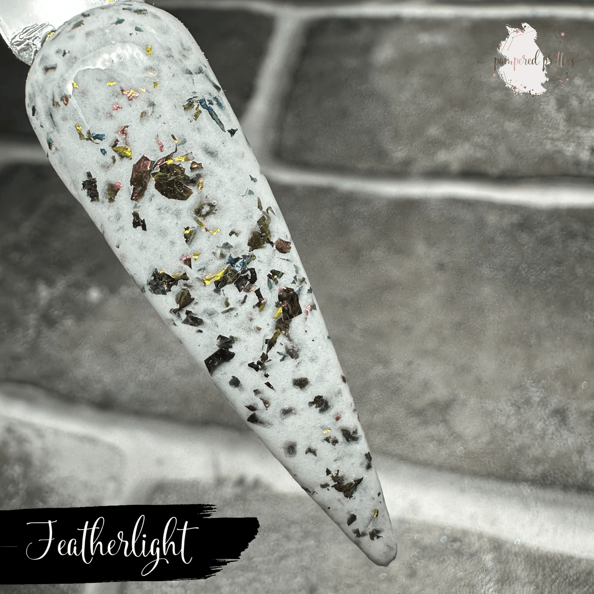 Featherlight - White Flakie Dip Powder - Pampered Pretties