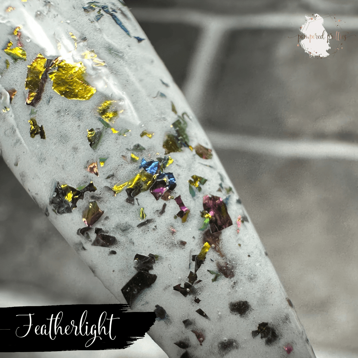 Featherlight - White Flakie Dip Powder - Pampered Pretties