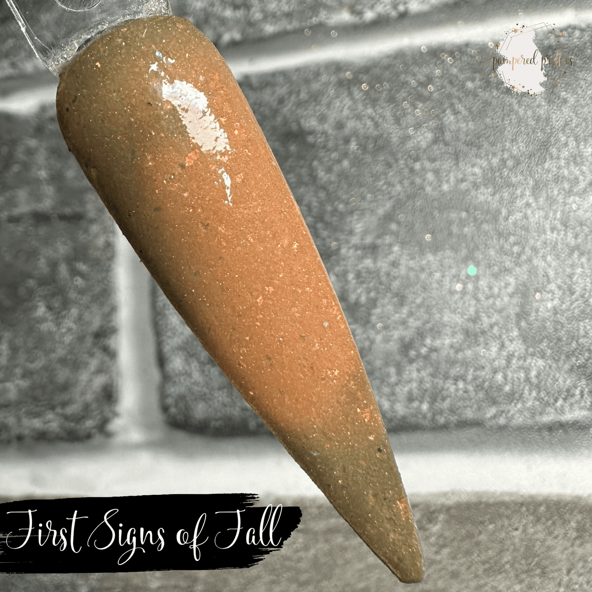First Signs of Fall - Thermal Shimmer Flakie Dip Powder - Pampered Pretties