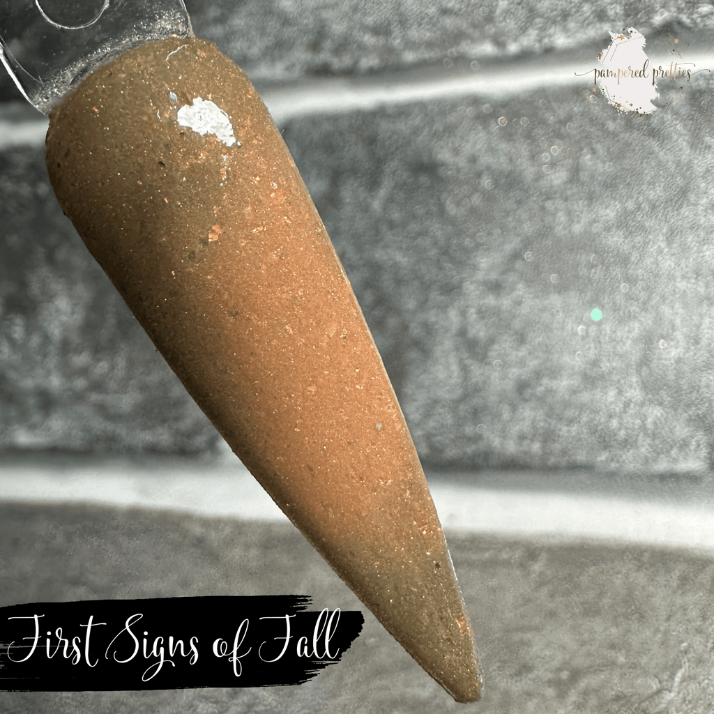 First Signs of Fall - Thermal Shimmer Flakie Dip Powder - Pampered Pretties