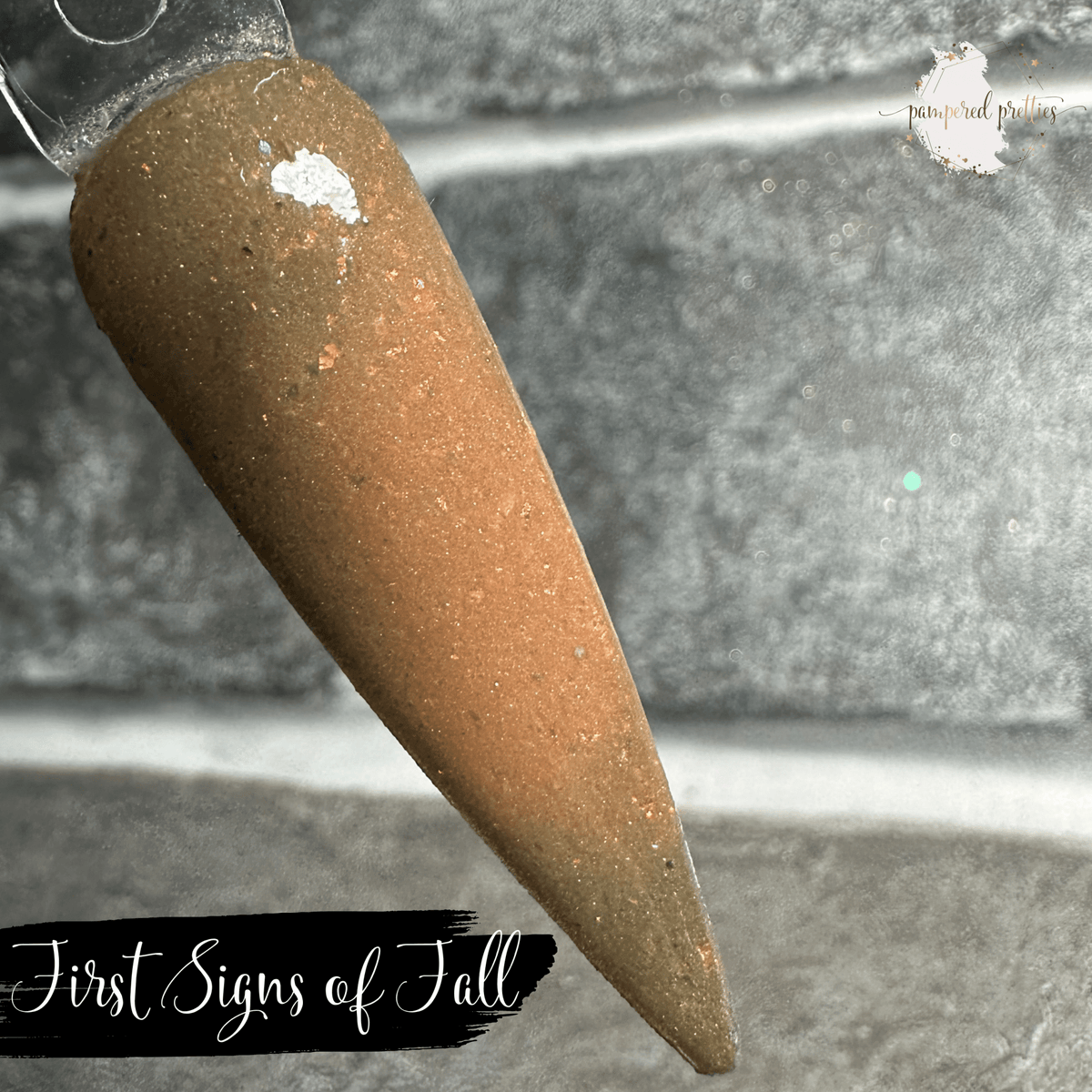 First Signs of Fall - Thermal Shimmer Flakie Dip Powder - Pampered Pretties