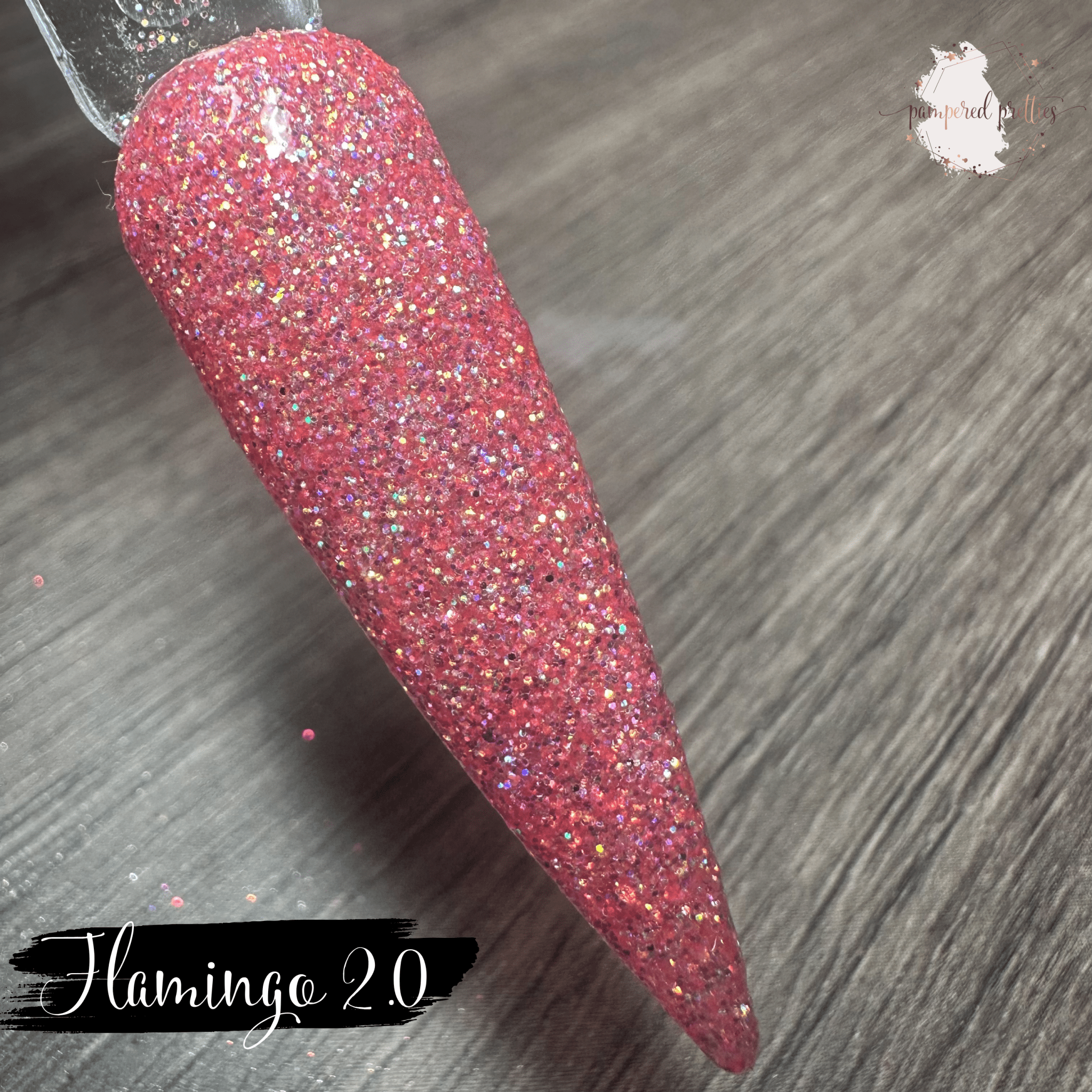 Flamingo 2.0 - Holographic Glitter Dip Powder - Pampered Pretties
