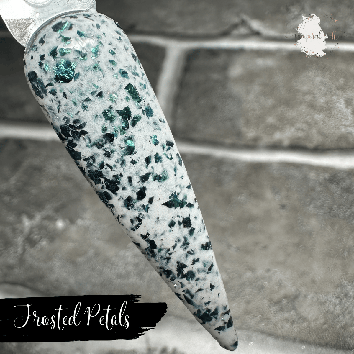 Frosted Petals - White Flakie Dip Powder - Pampered Pretties