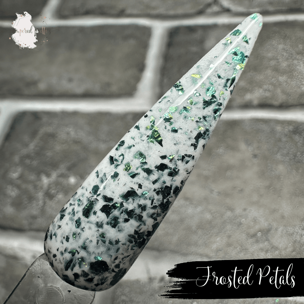 Frosted Petals - White Flakie Dip Powder - Pampered Pretties