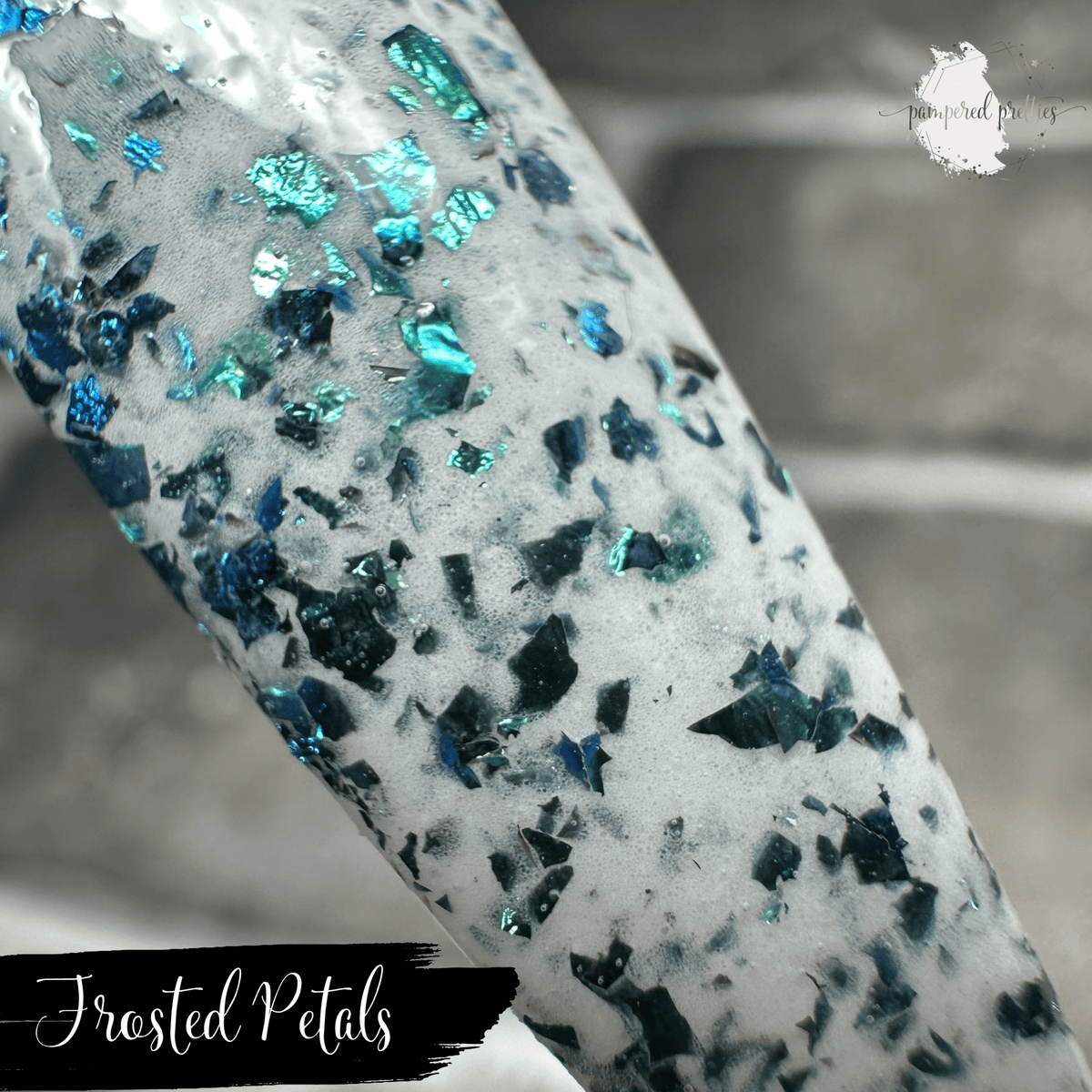 Frosted Petals - White Flakie Dip Powder - Pampered Pretties