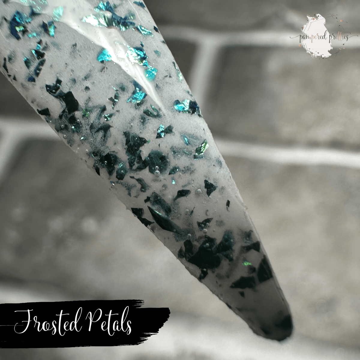Frosted Petals - White Flakie Dip Powder - Pampered Pretties