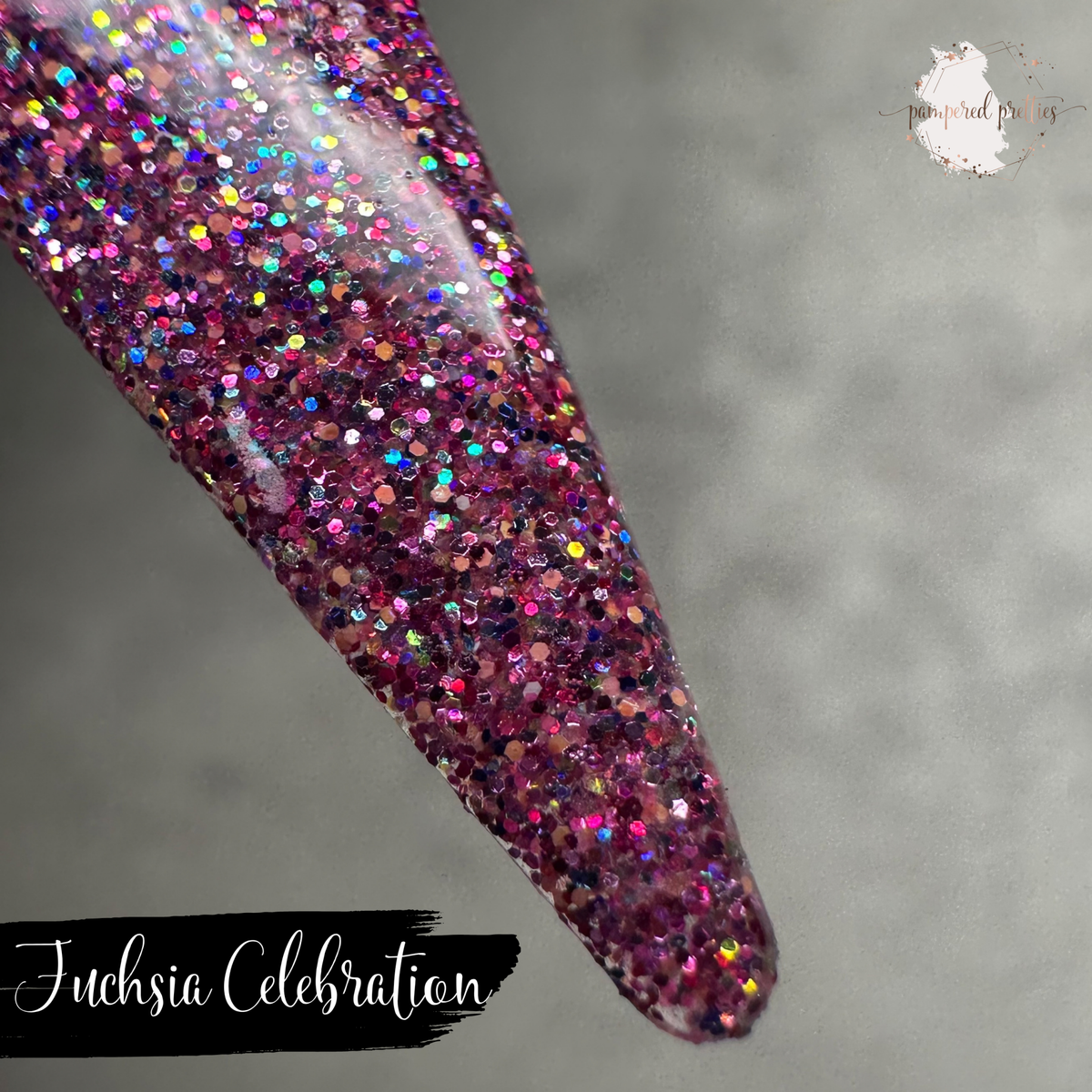 Fuchsia Celebration - Multicolor Glitter Dip Powder - Pampered Pretties