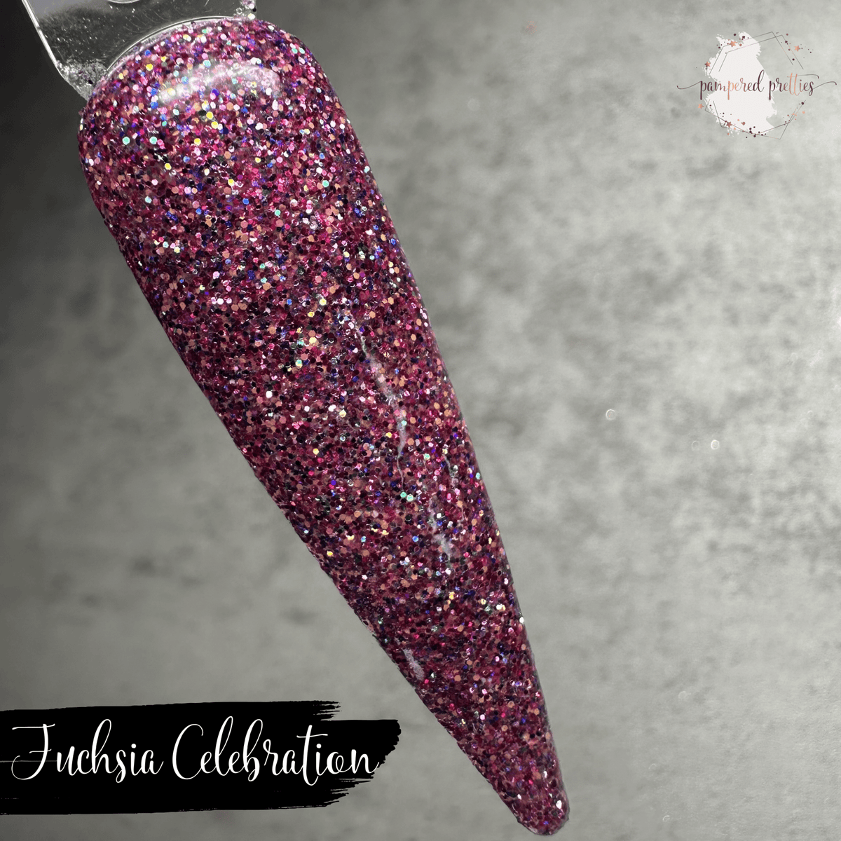 Fuchsia Celebration - Multicolor Glitter Dip Powder - Pampered Pretties