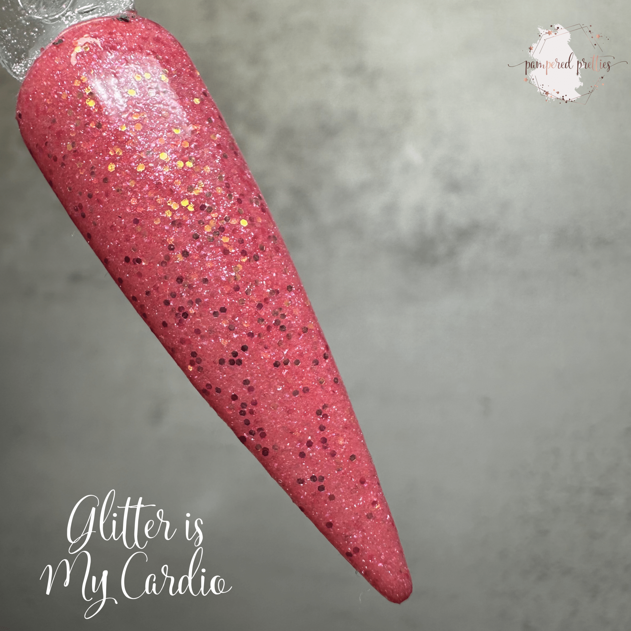 Glitter Is My Cardio - Pink Holographic Glitter Dip Powder - Pampered Pretties