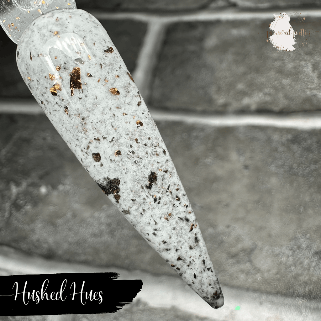 Hushed Hues - White Flakie Dip Powder - Pampered Pretties