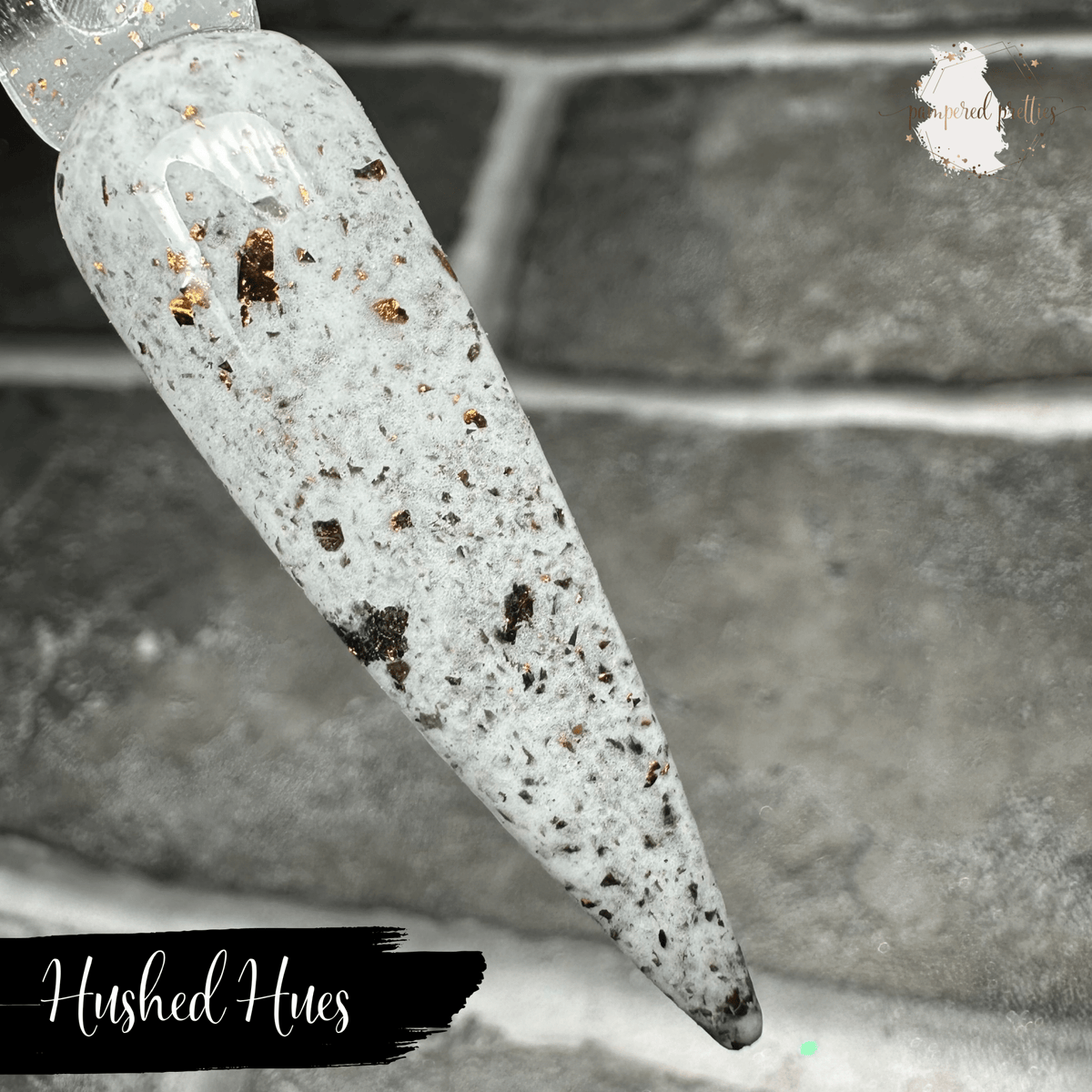 Hushed Hues - White Flakie Dip Powder - Pampered Pretties