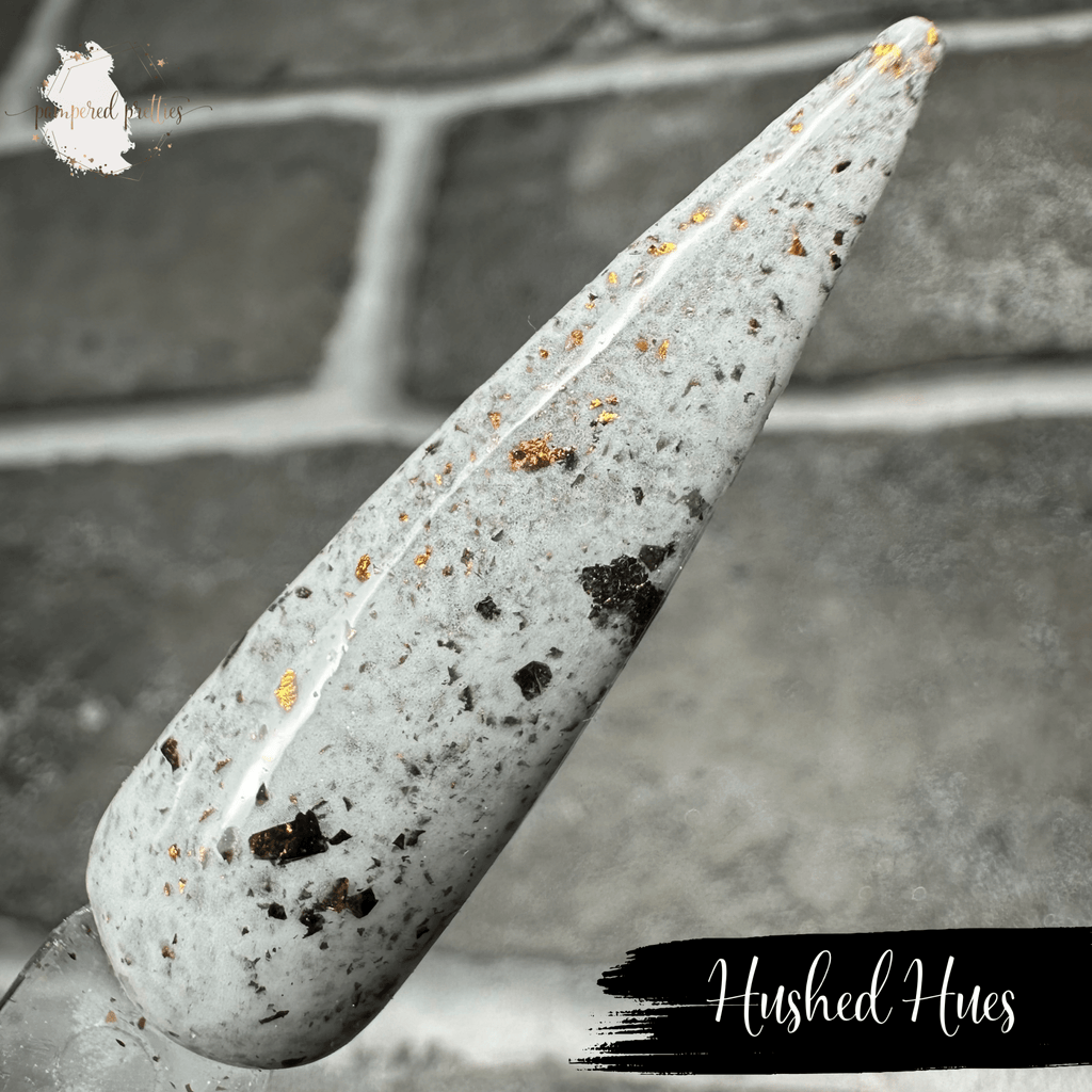Hushed Hues - White Flakie Dip Powder - Pampered Pretties