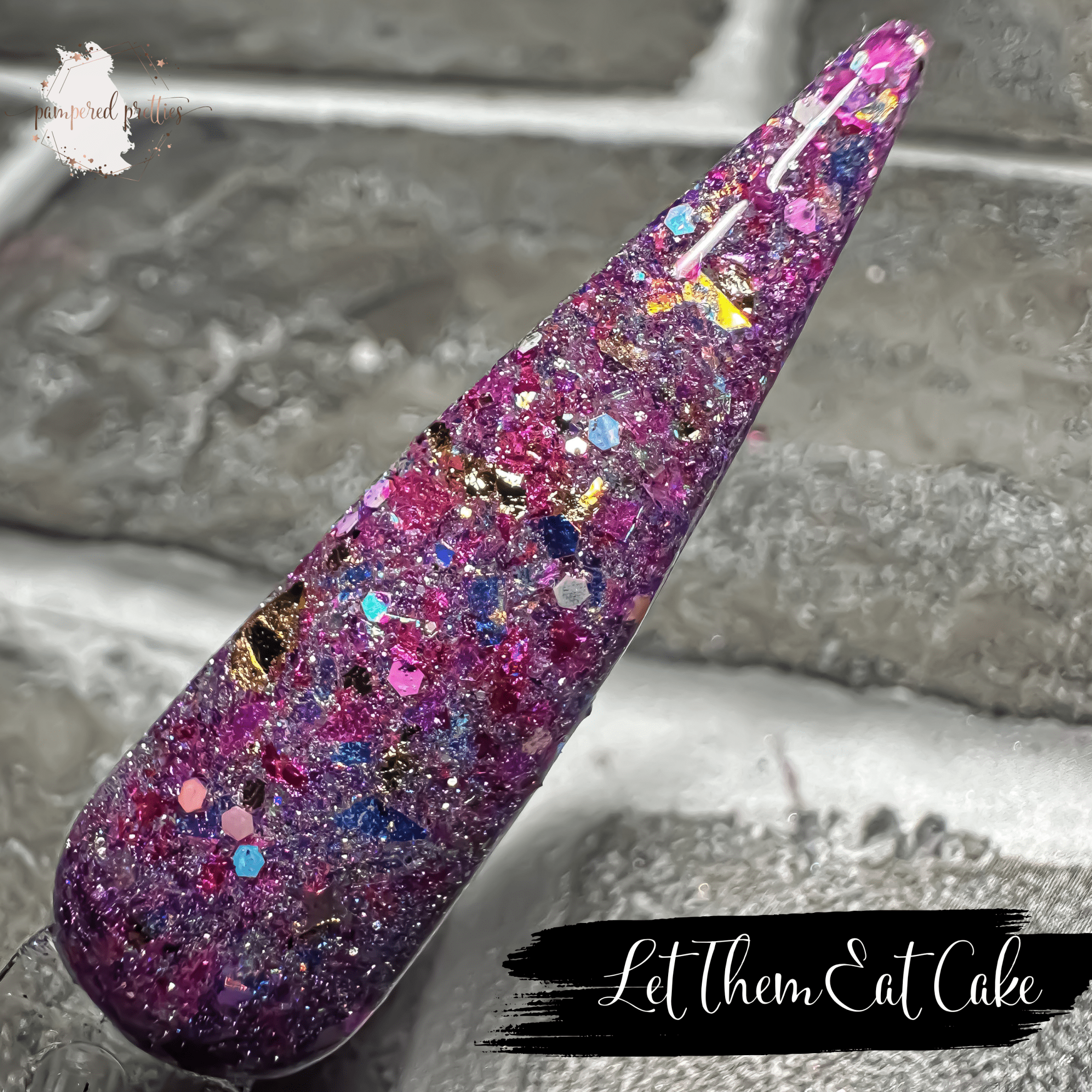 Let Them Eat Cake - Glitter Foil Dip Powder - Pampered Pretties
