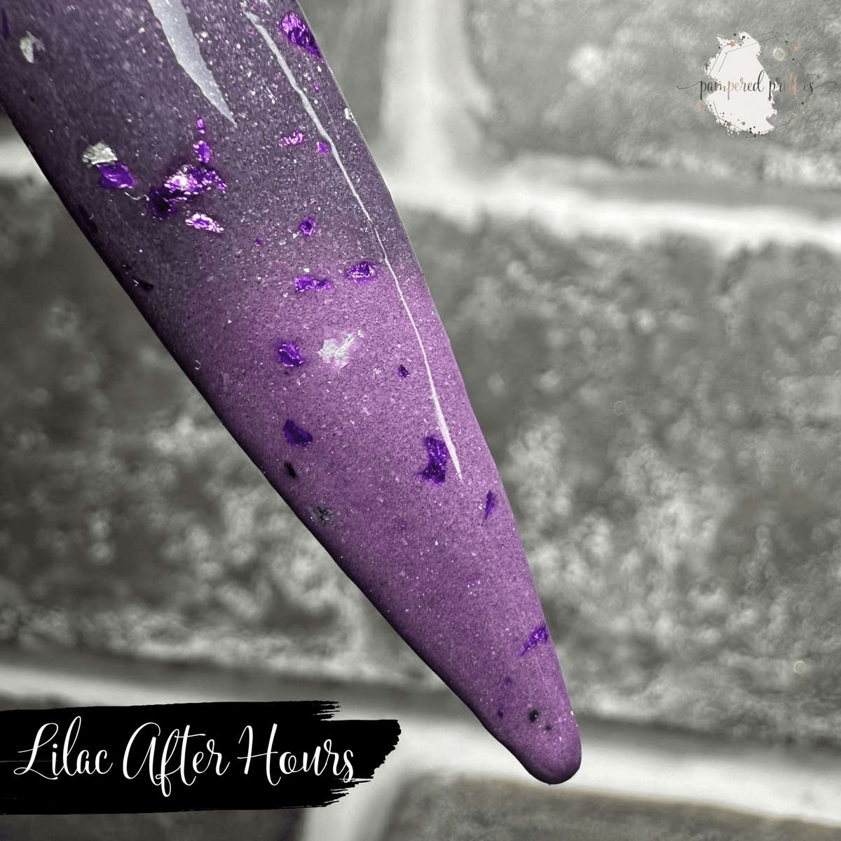 Lilac After Hours - Thermal Metallic Flakie Dip Powder - Pampered Pretties