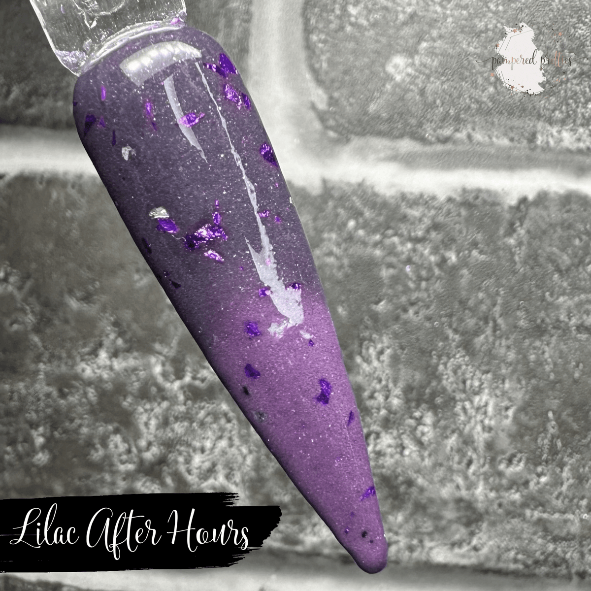 Lilac After Hours - Thermal Metallic Flakie Dip Powder - Pampered Pretties