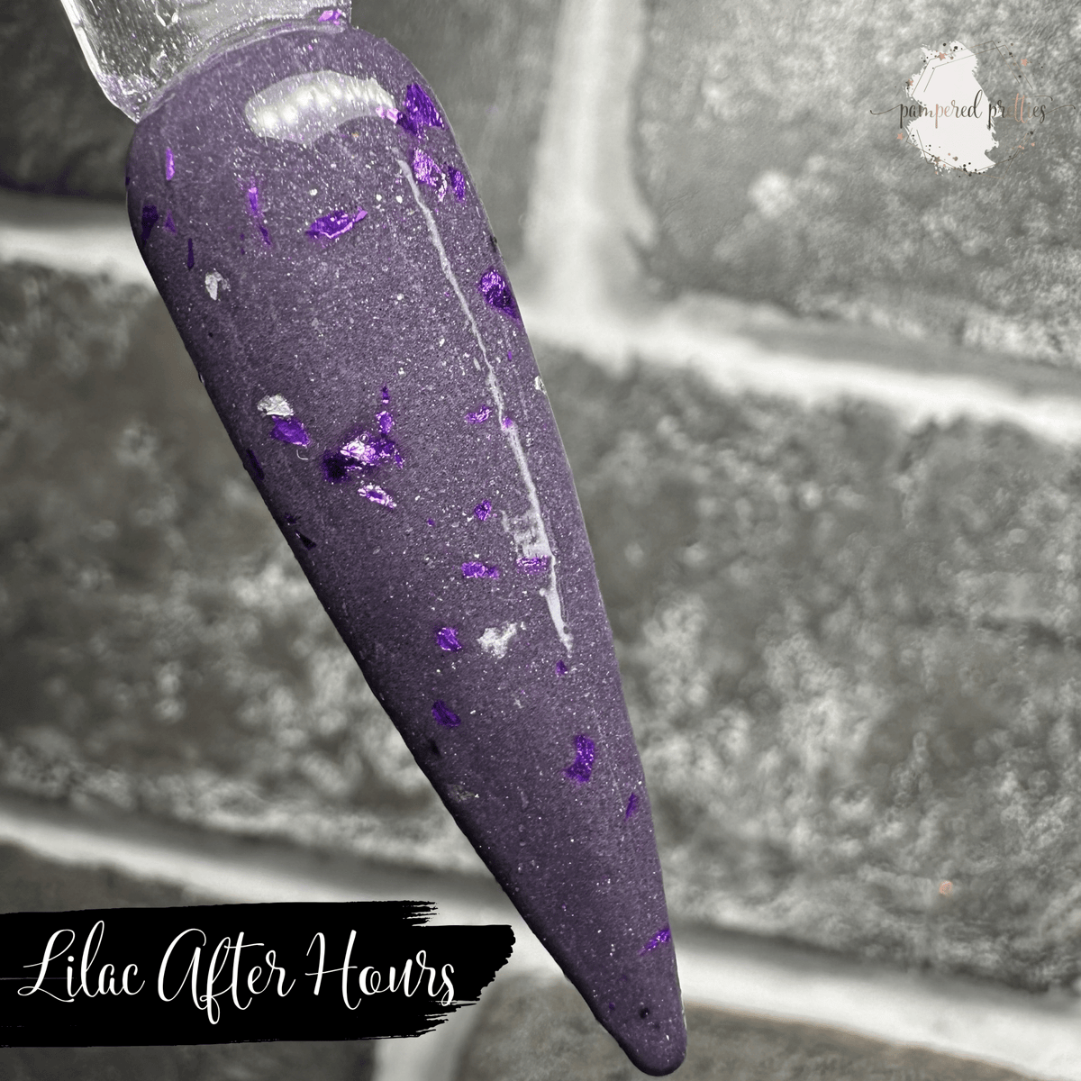 Lilac After Hours - Thermal Metallic Flakie Dip Powder - Pampered Pretties