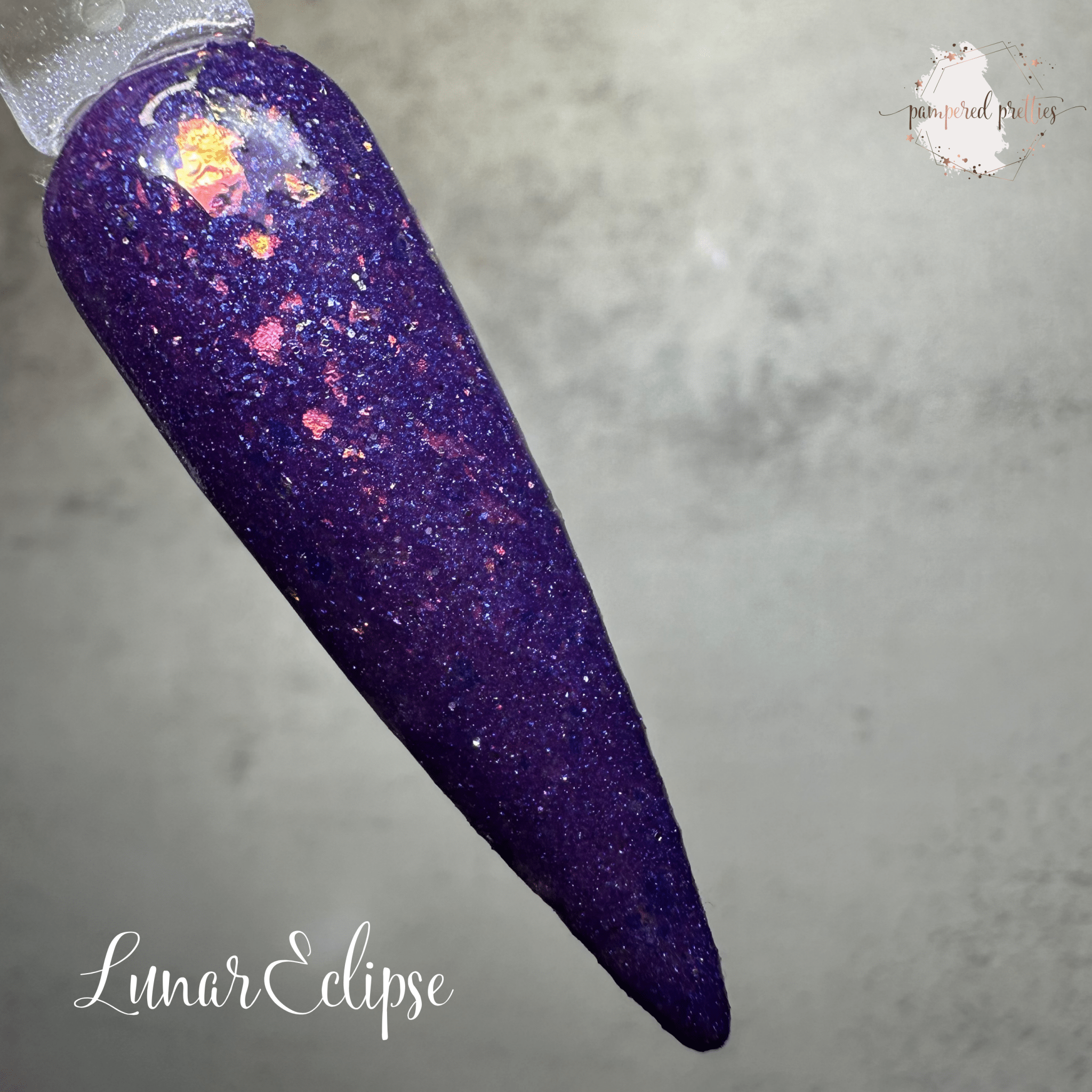 Lunar Eclipse - Purple Shimmer Flakie Dip Powder - Pampered Pretties