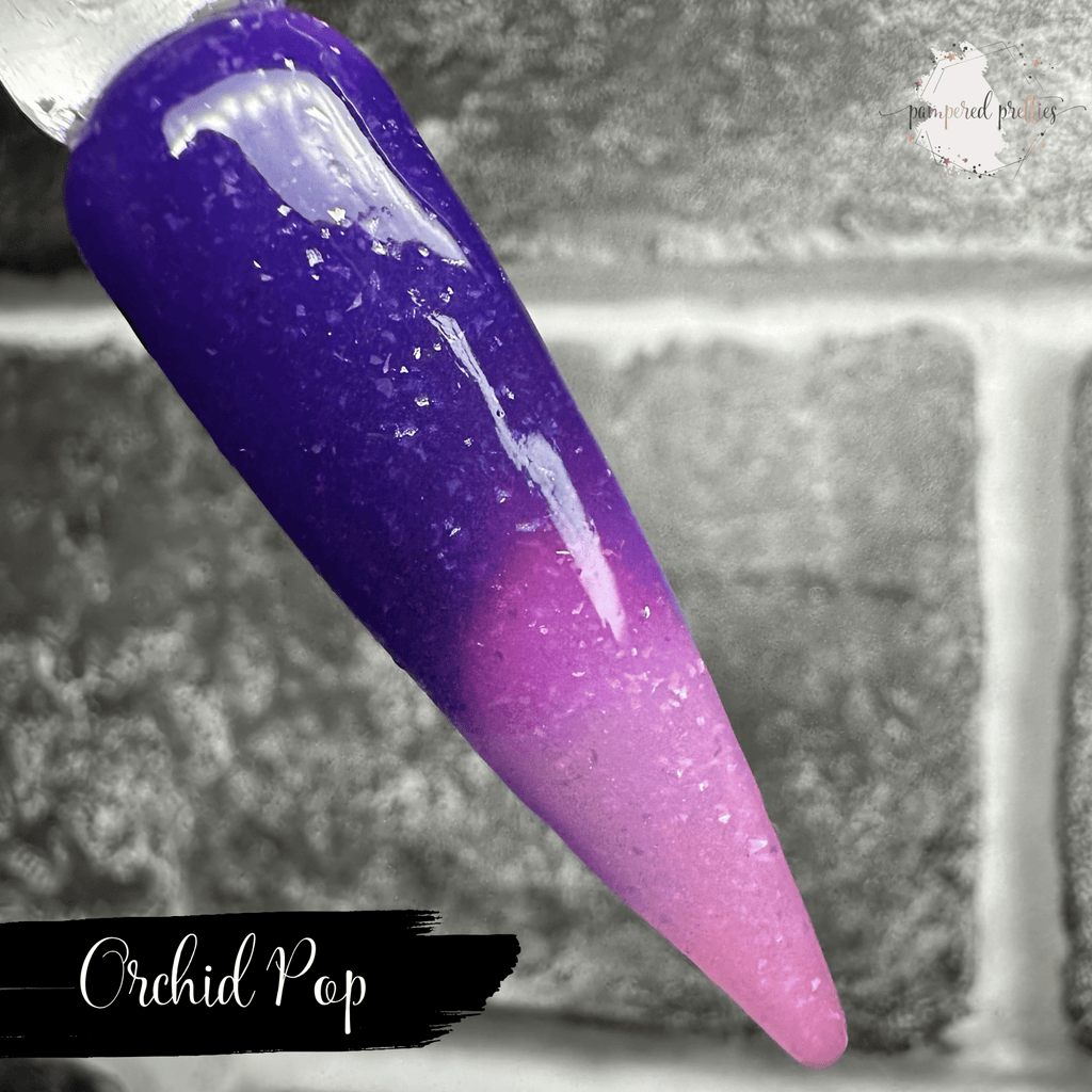 Orchid Pop - Thermal Flakie Dip Powder - Pampered Pretties