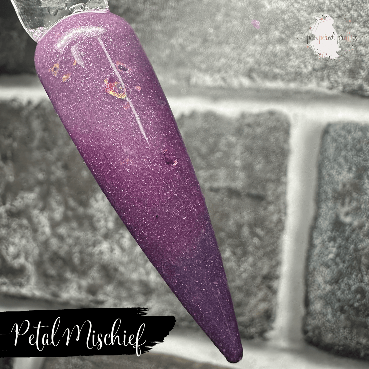 Petal Mischief - Thermal Shimmer Flakie Dip Powder - Pampered Pretties