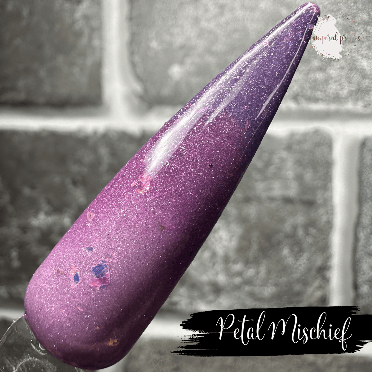 Petal Mischief - Thermal Shimmer Flakie Dip Powder - Pampered Pretties