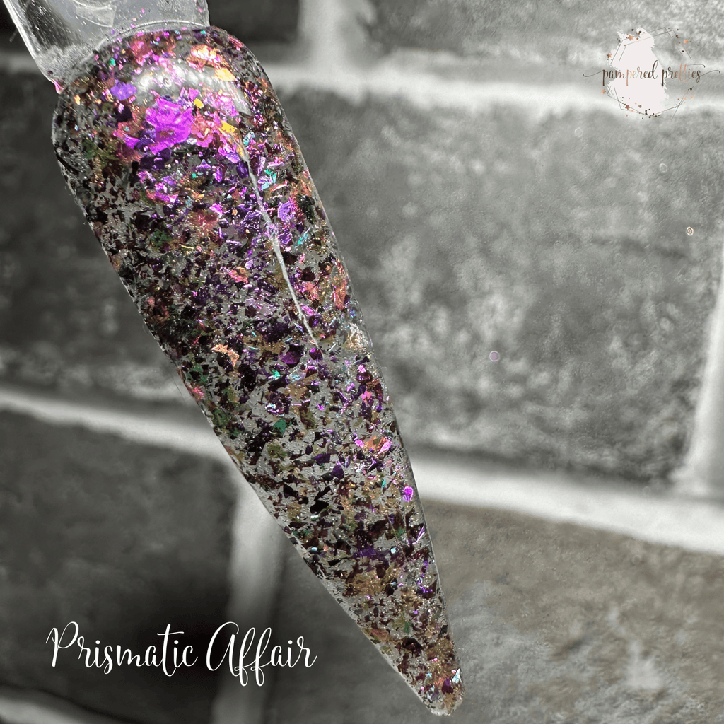 Prismatic Affair - Multicolor Flakie Dip Powder - Pampered Pretties