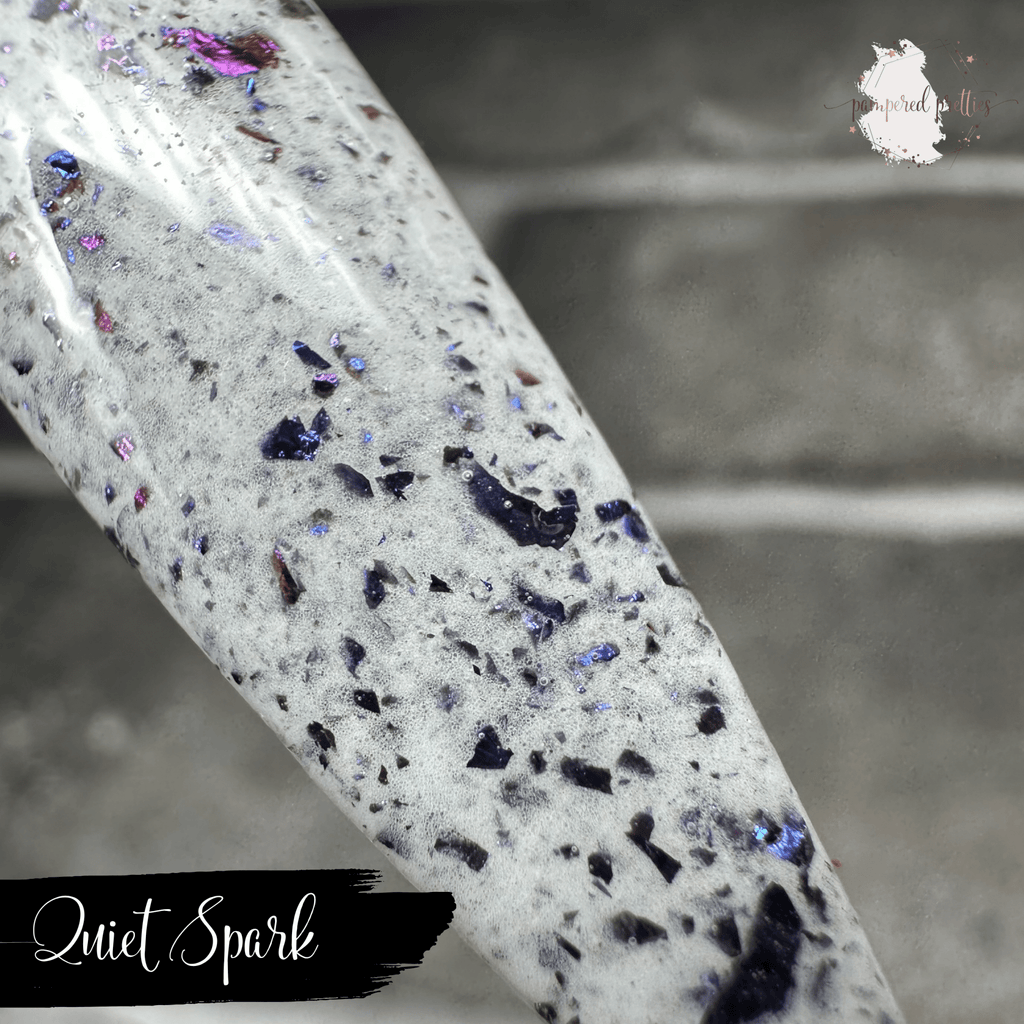 Quiet Spark - White Flakie Dip Powder - Pampered Pretties