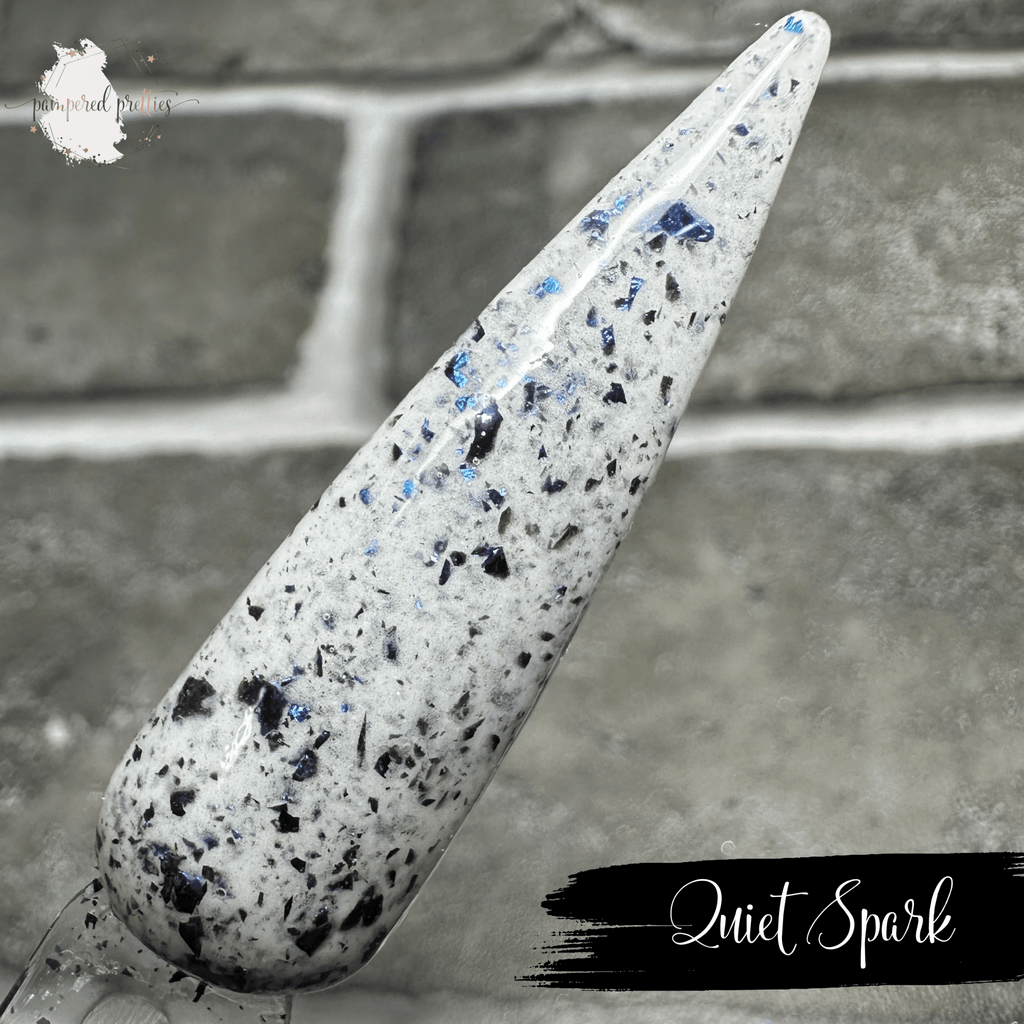 Quiet Spark - White Flakie Dip Powder - Pampered Pretties