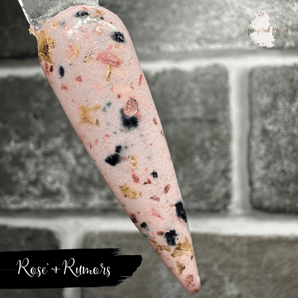 Rosé & Rumors - Thermal Foil Flakie Dip Powder - Pampered Pretties