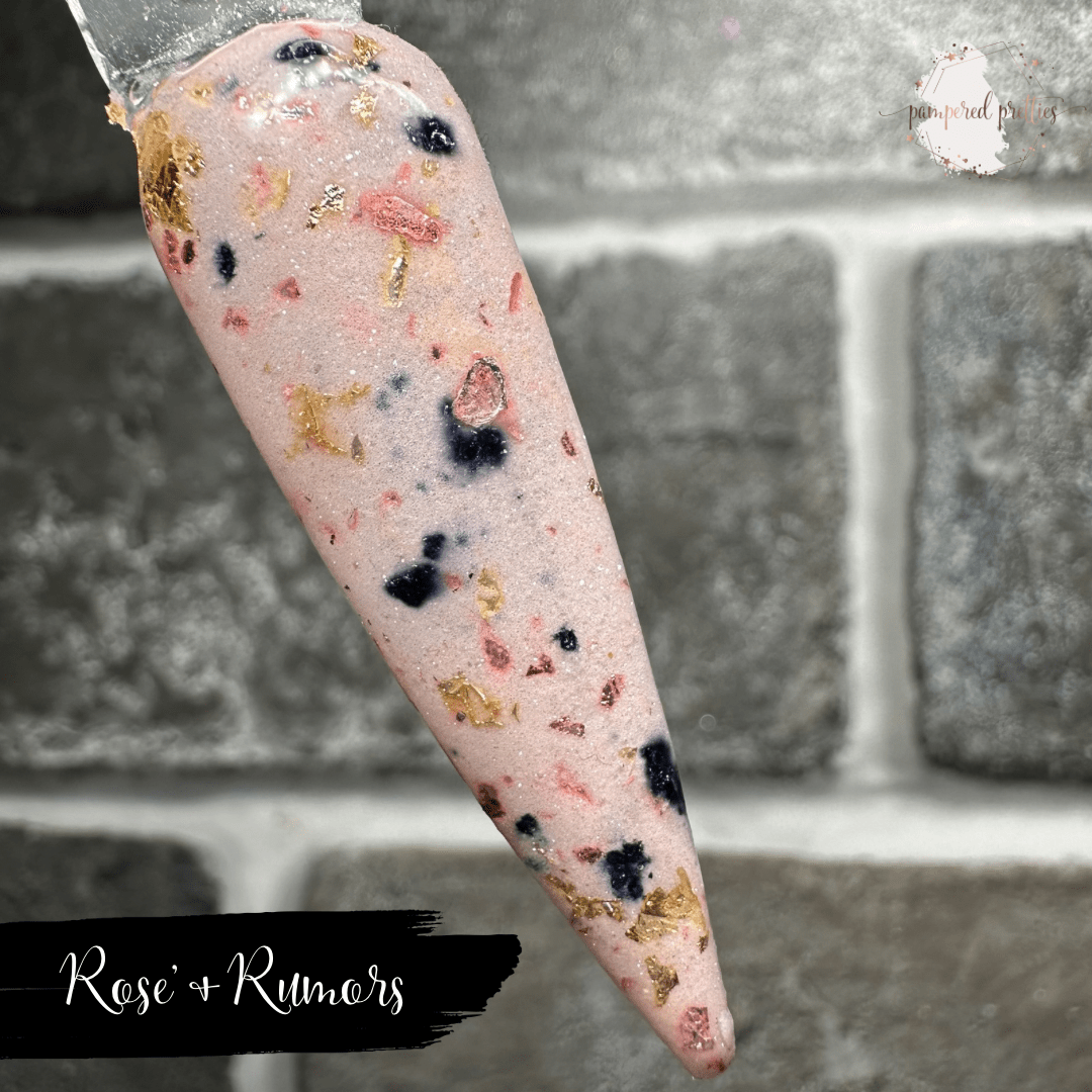 Rosé & Rumors - Thermal Foil Flakie Dip Powder - Pampered Pretties