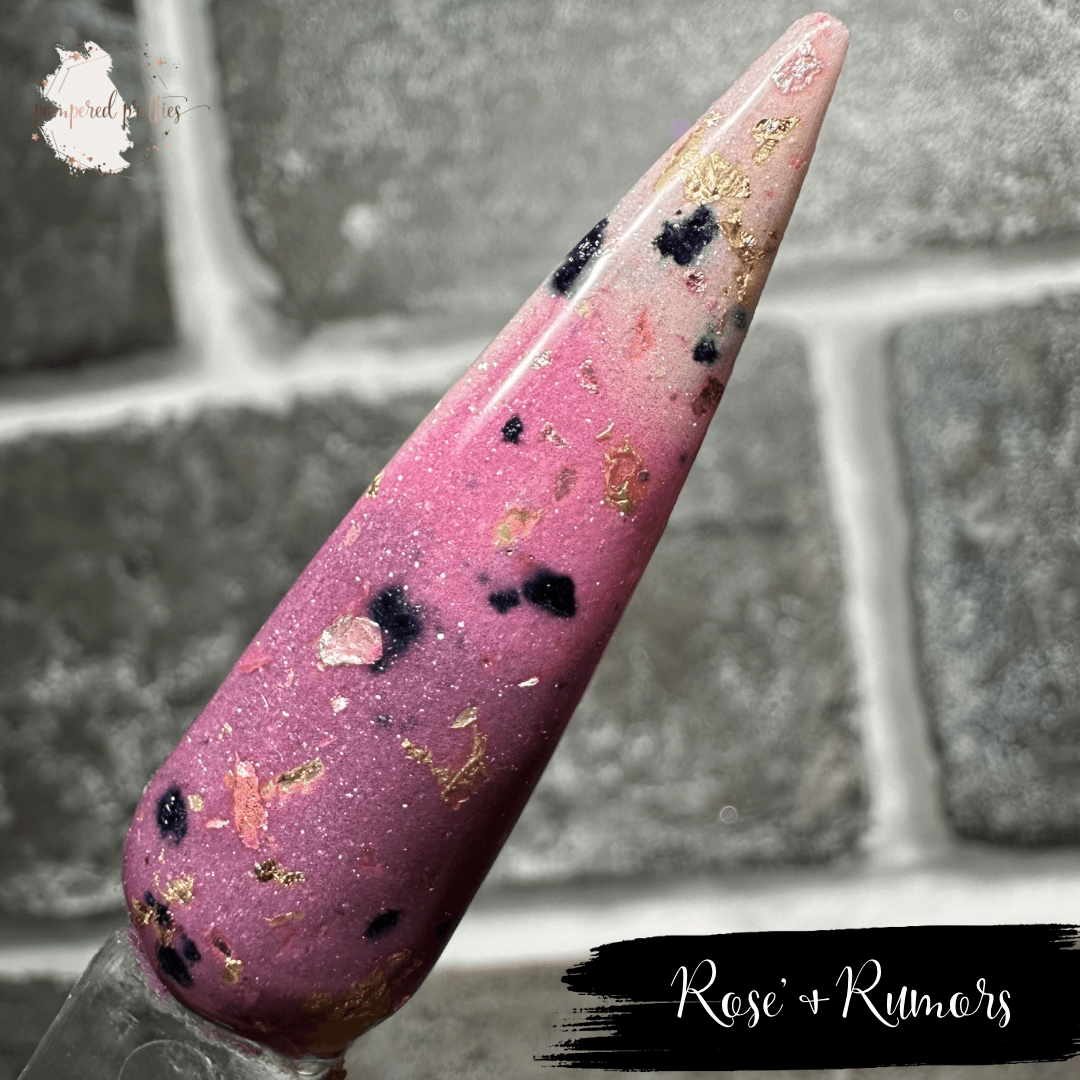 Rosé & Rumors - Thermal Foil Flakie Dip Powder - Pampered Pretties