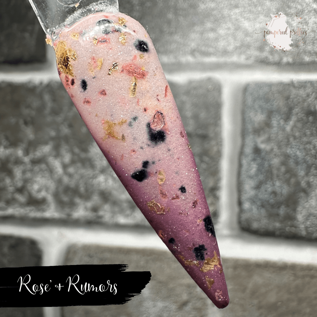 Rosé & Rumors - Thermal Foil Flakie Dip Powder - Pampered Pretties