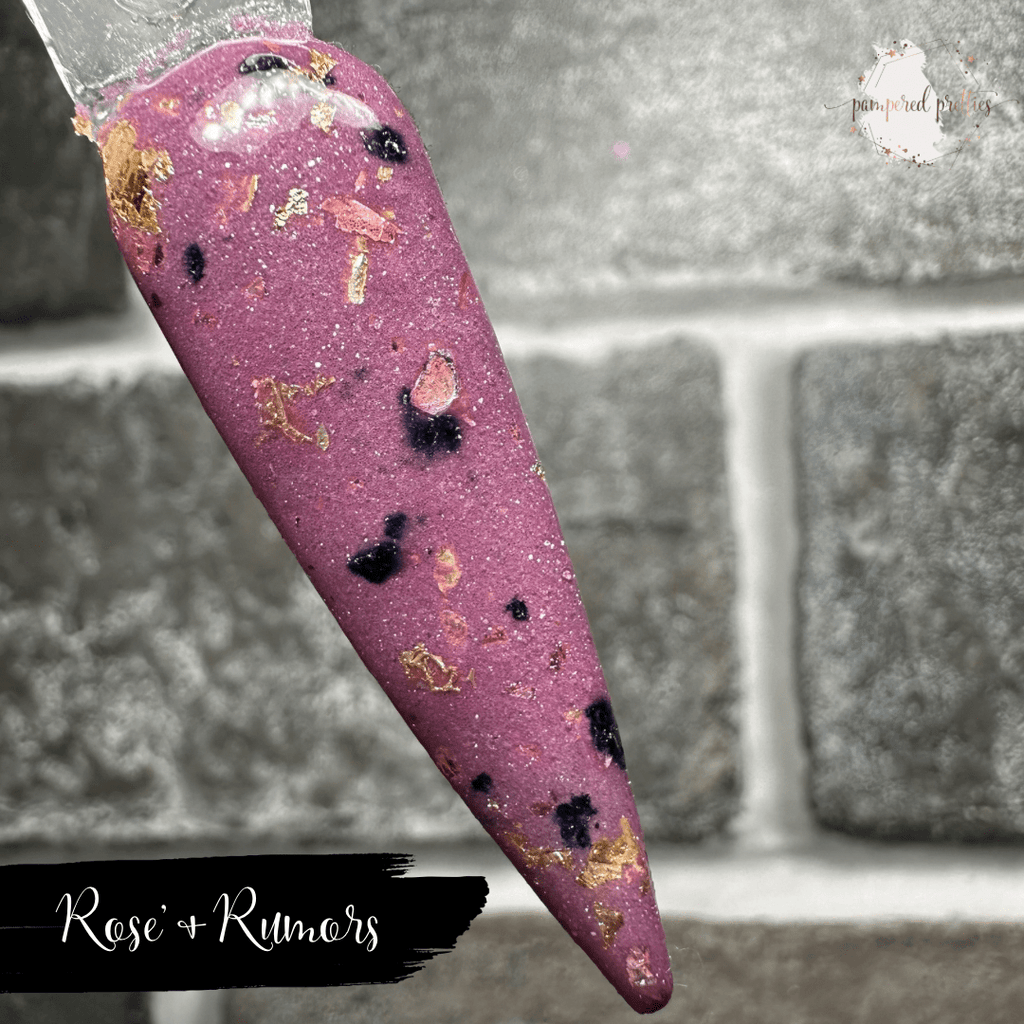 Rosé & Rumors - Thermal Foil Flakie Dip Powder - Pampered Pretties