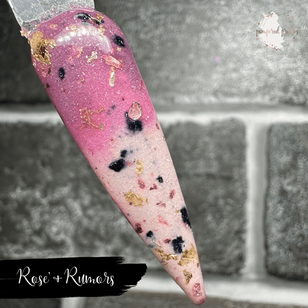 Rosé & Rumors - Thermal Foil Flakie Dip Powder - Pampered Pretties