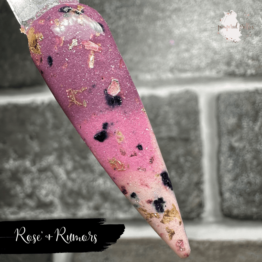 Rosé & Rumors - Thermal Foil Flakie Dip Powder - Pampered Pretties