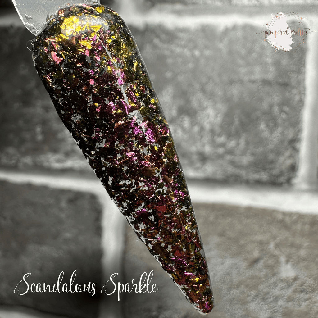 Scandalous Sparkle - Flakie Dip Powder - Pampered Pretties