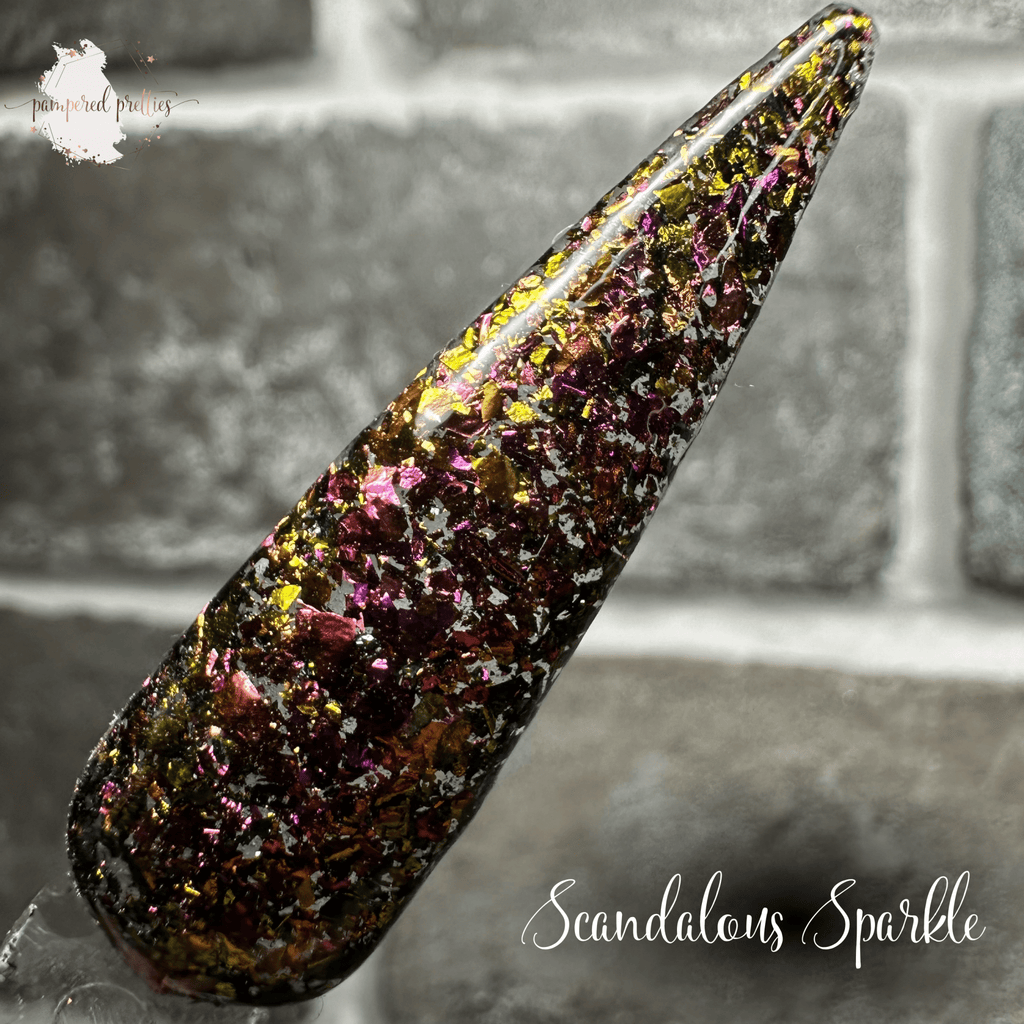 Scandalous Sparkle - Flakie Dip Powder - Pampered Pretties