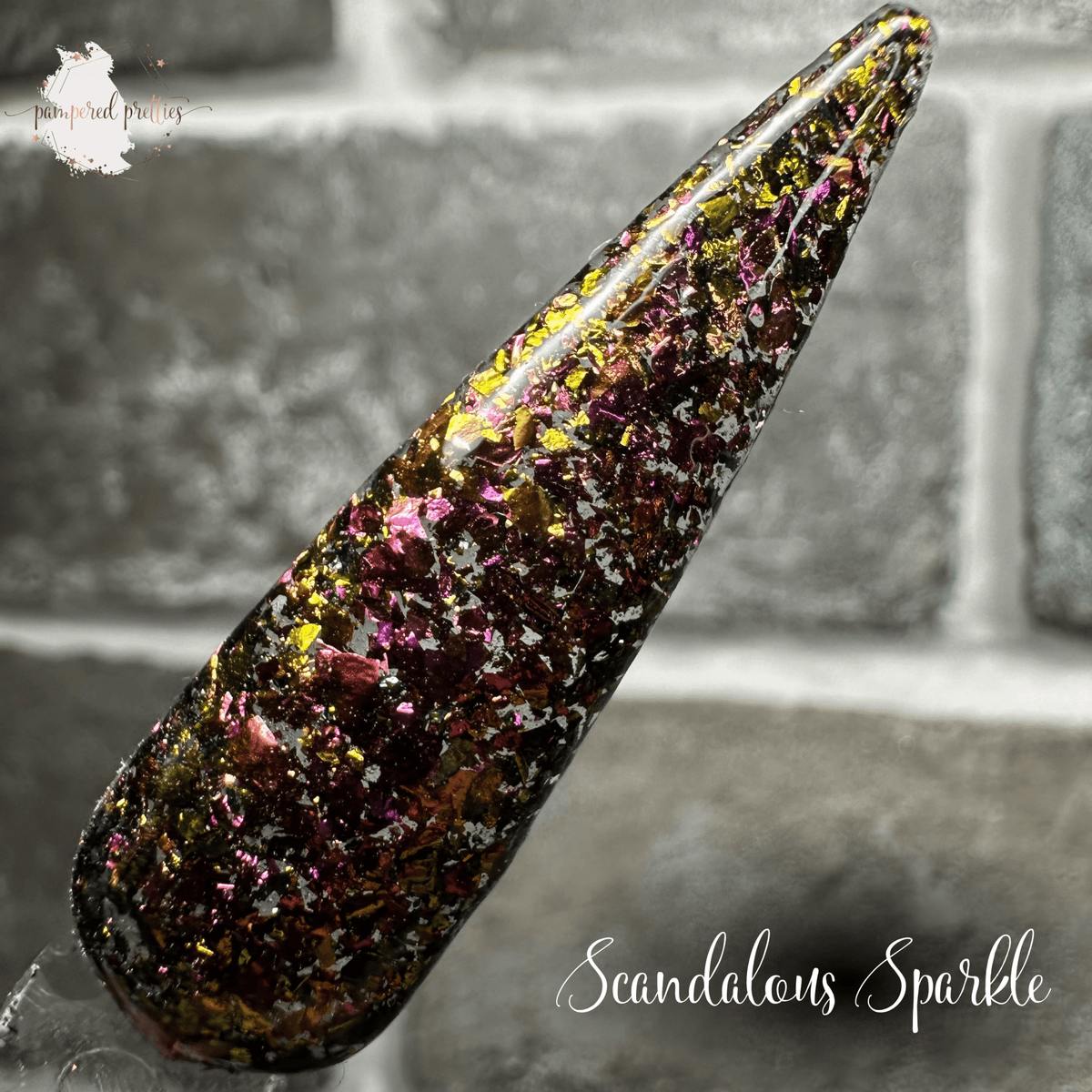 Scandalous Sparkle - Flakie Dip Powder - Pampered Pretties