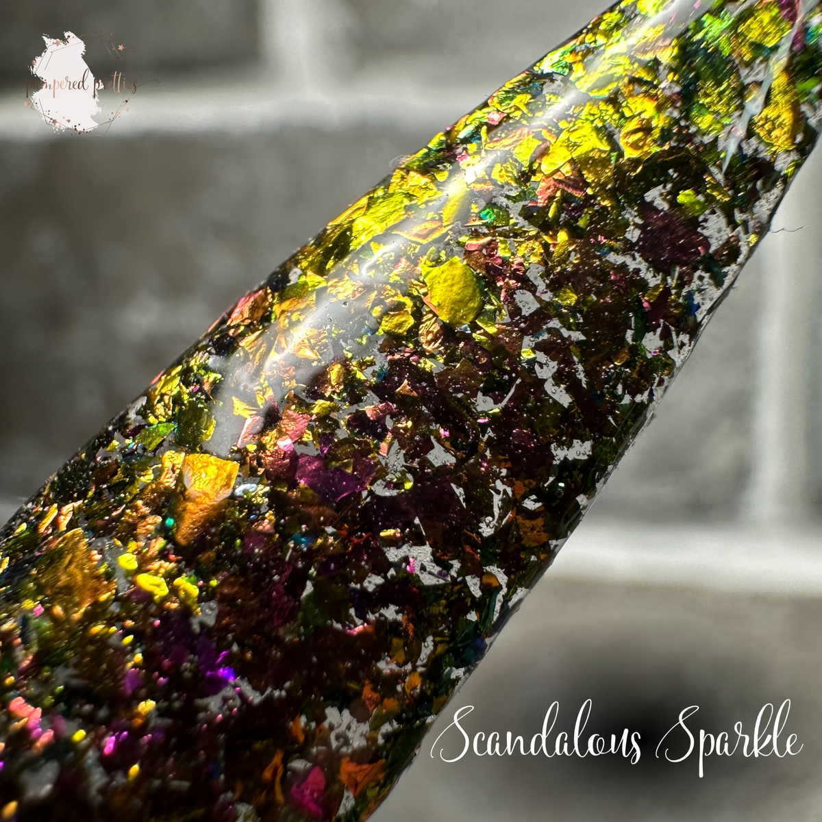Scandalous Sparkle - Flakie Dip Powder - Pampered Pretties